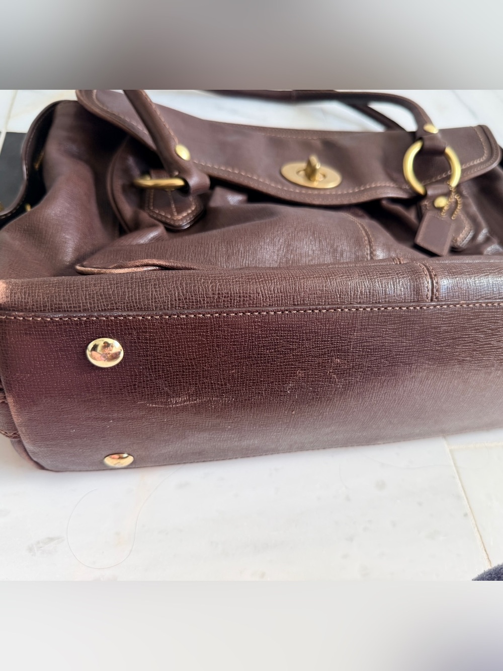 Coach Addison Spectator Brown Leather Tote - Picture 3 of 16